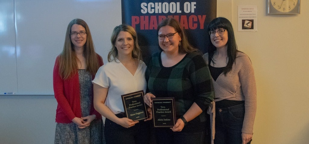 Prof. Cynthia Richard, Mara, Alicia, and Professional Practice Lab Manager Robin Andrade