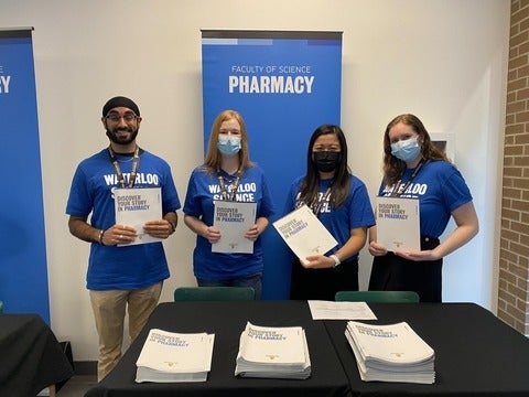 Angad Bains, Becky Ewan, Tiffany Lin and Amanda Helka at the University of Waterloo Fall Open House.