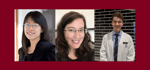 Feng, Sarah and Dan smiling