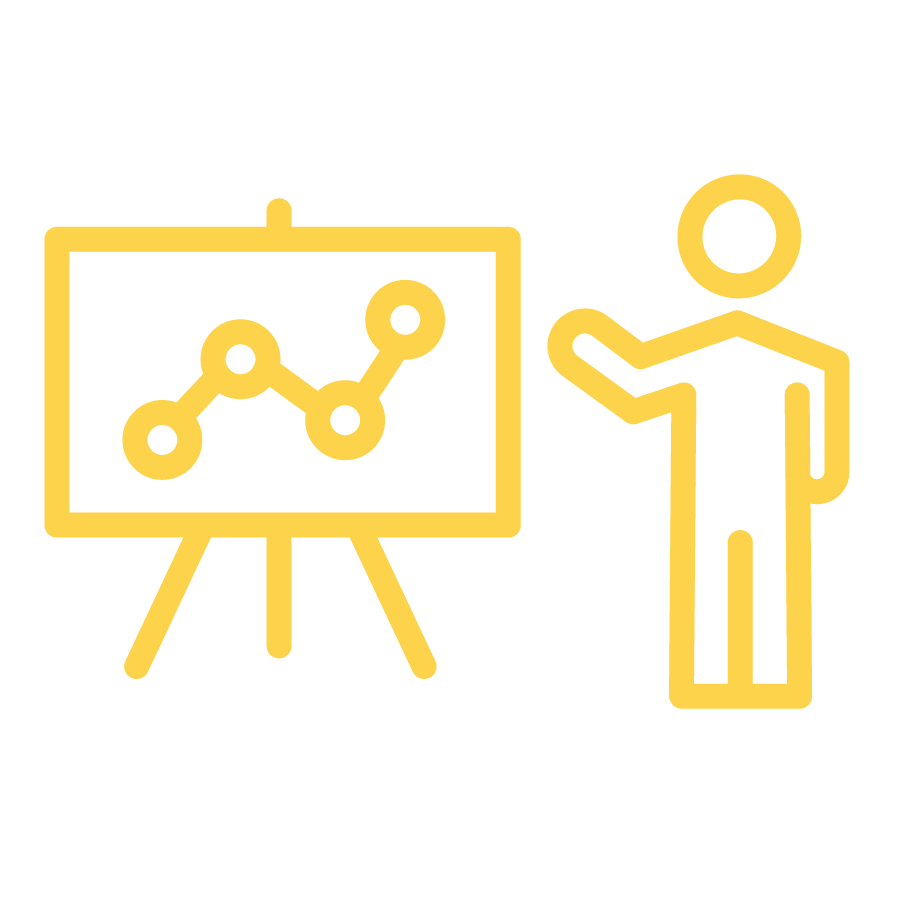 symbol of person presenting