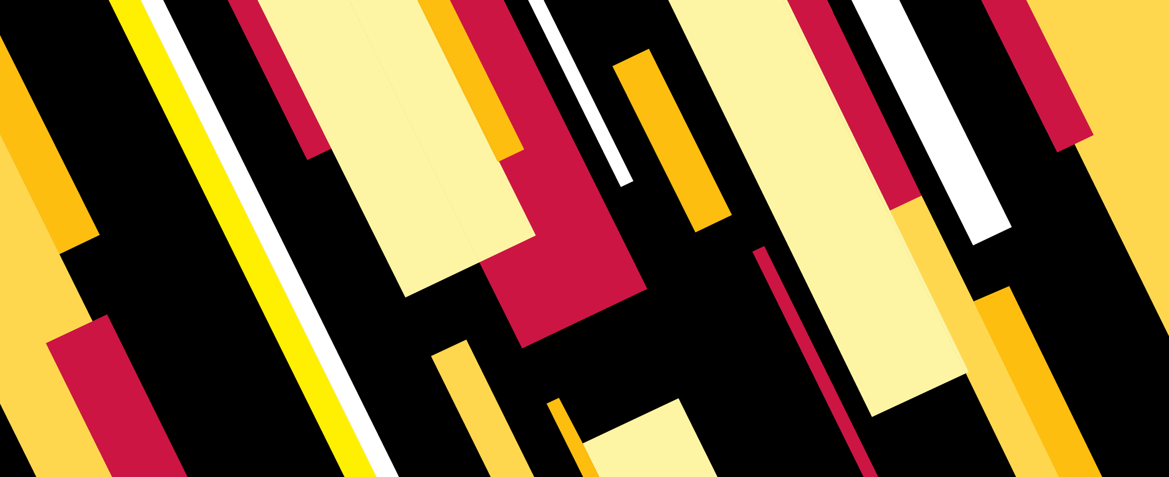 Red and yellow and black rectangular bars on an angle