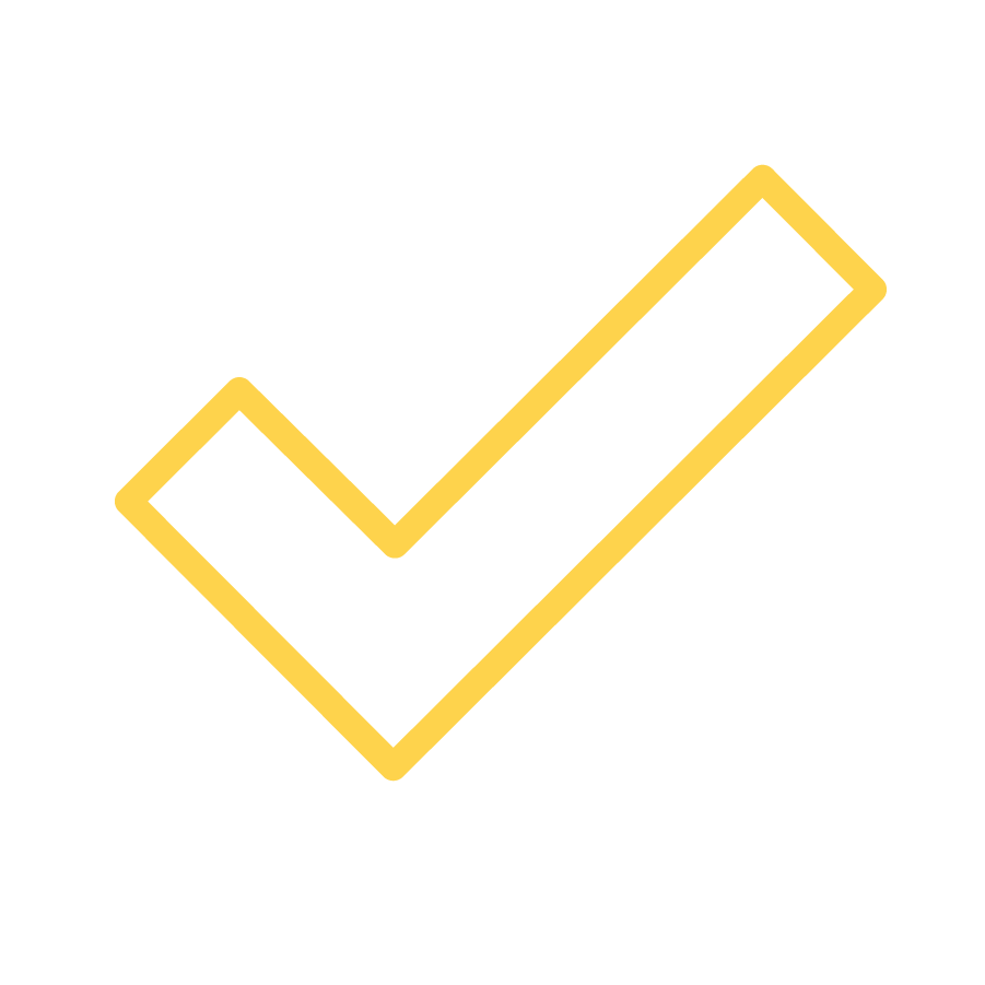 yellow checkmark symbol
