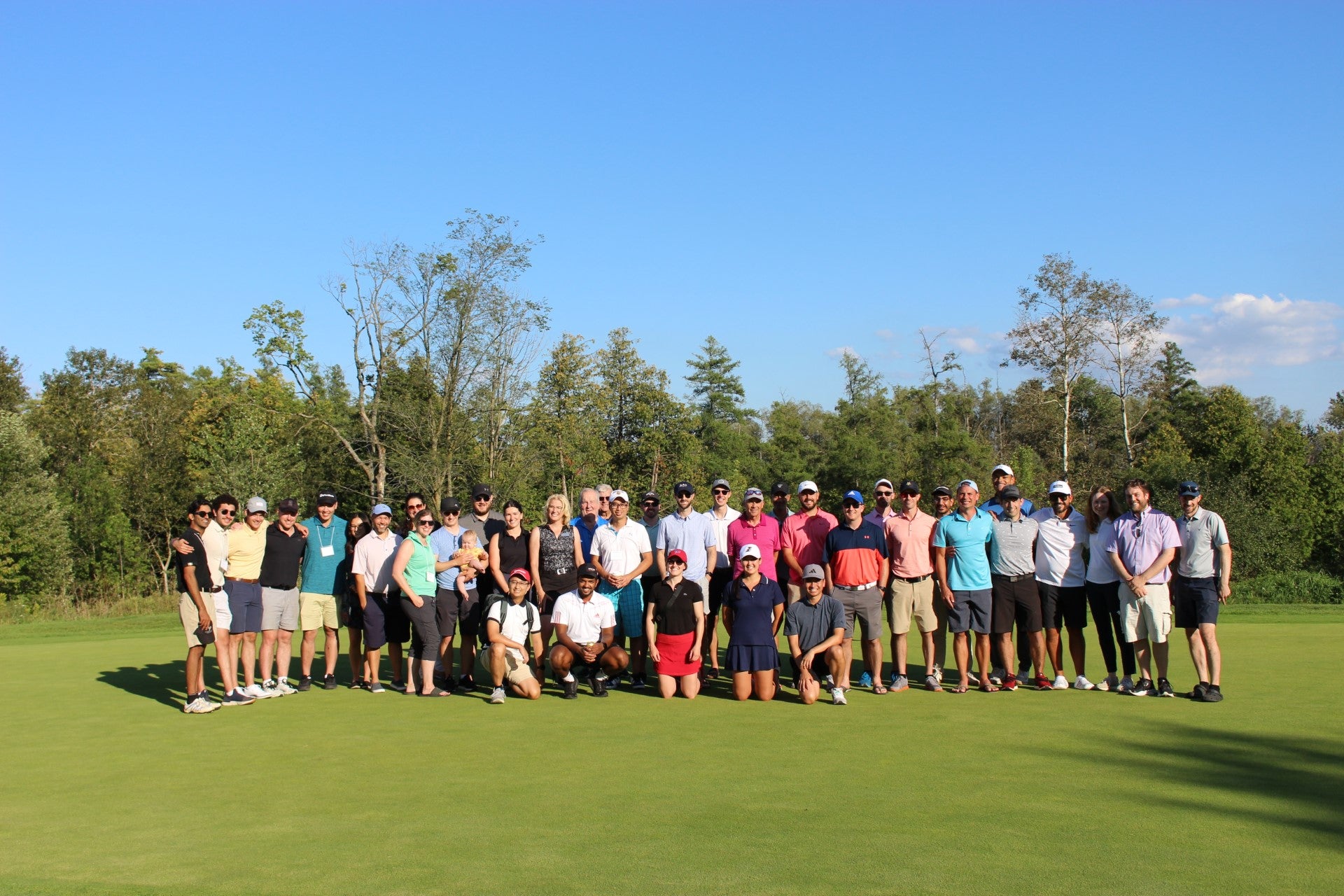 Group picture from Alumni golf event