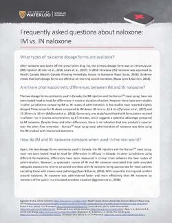 Intramuscular versus intranasal naloxone