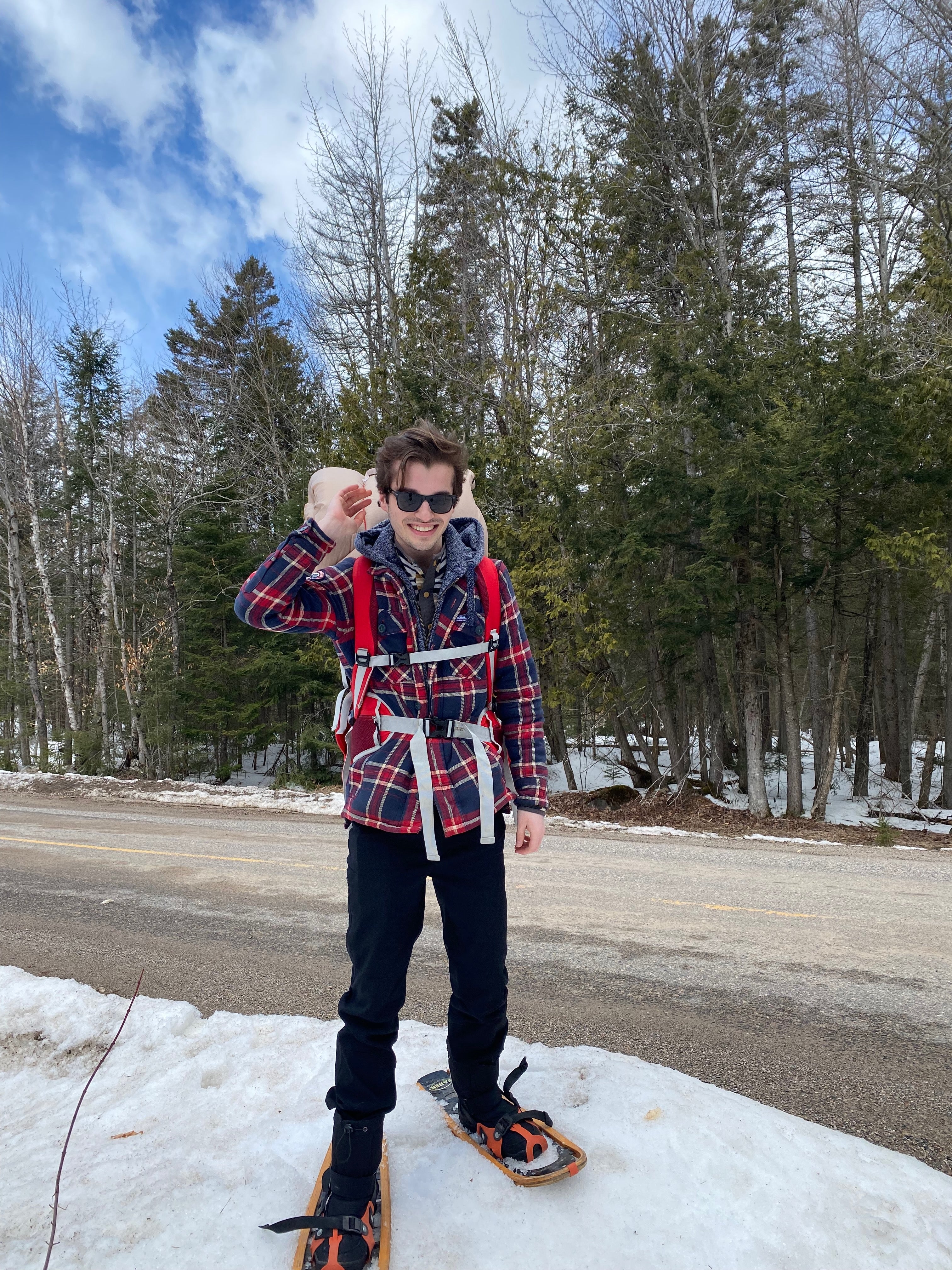 Matthew Miller snowshoeing