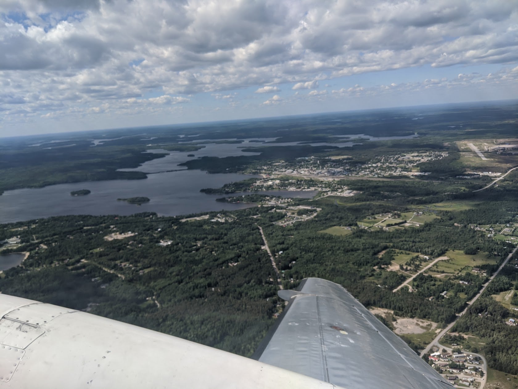 View outside plane in northern Ontario