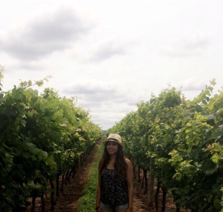 Maheen in wineyard