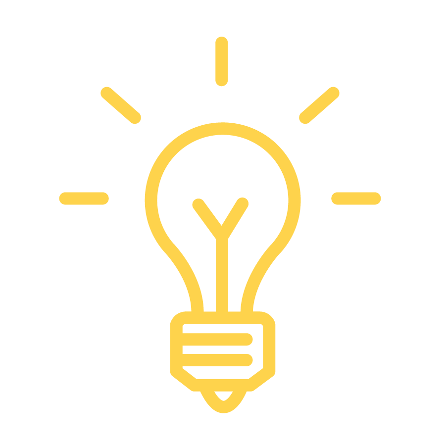 yellow lightbulb symbol