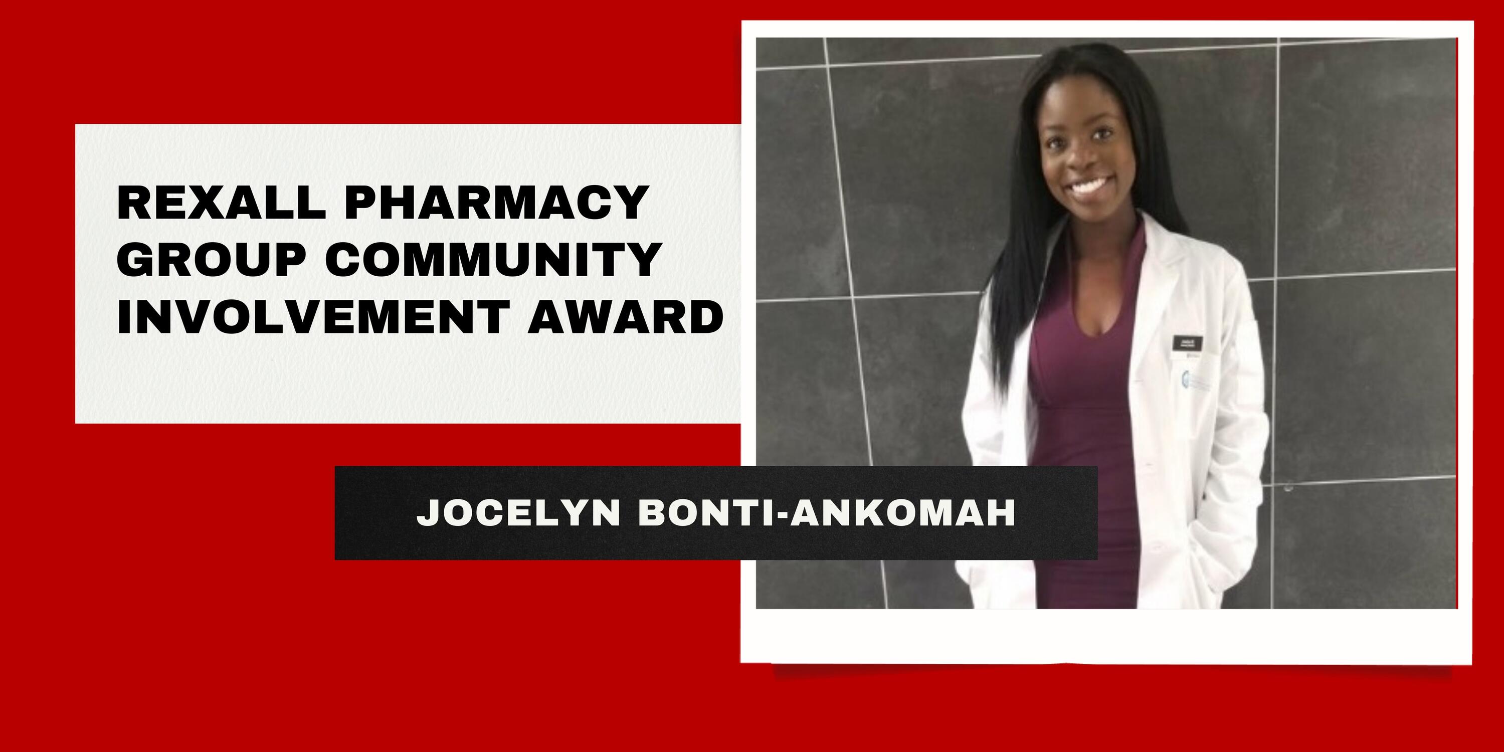 Rexall Pharmacy Group Community Involvement Award Jocelyn Bonti-Ankomah