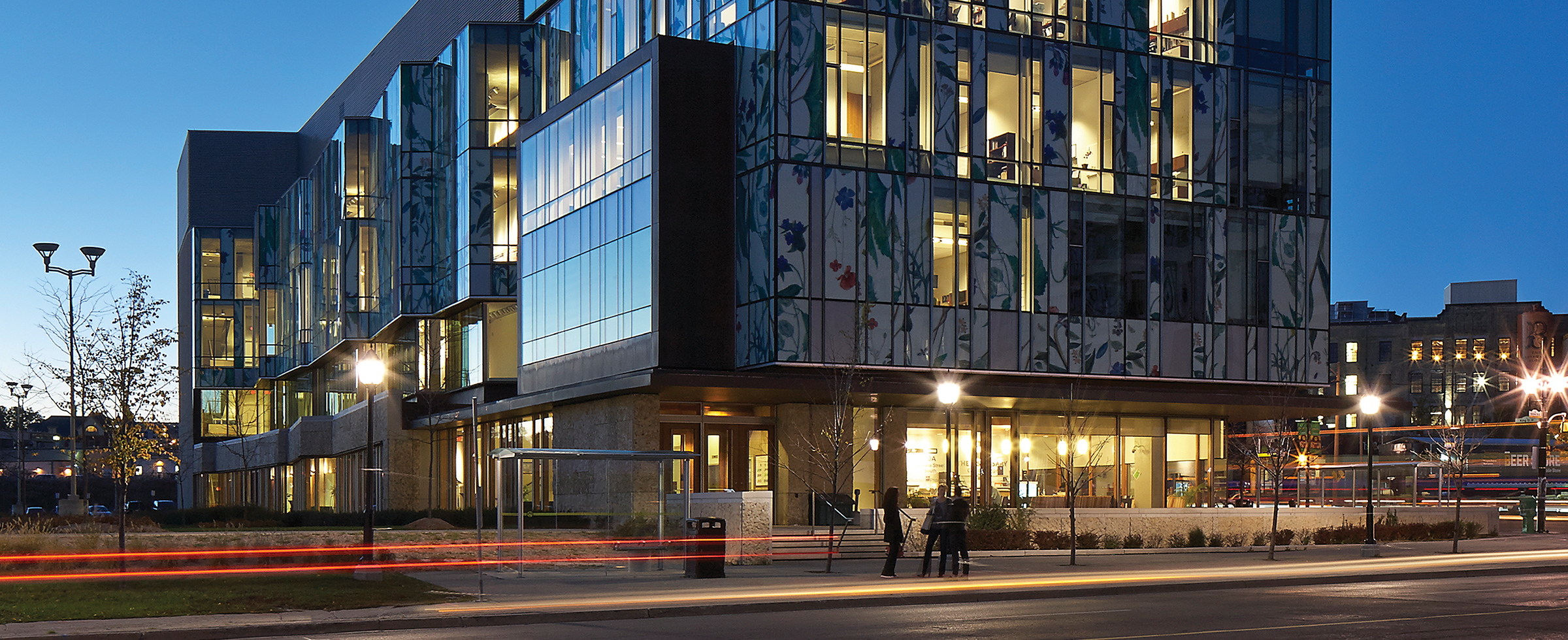 school of pharmacy at night