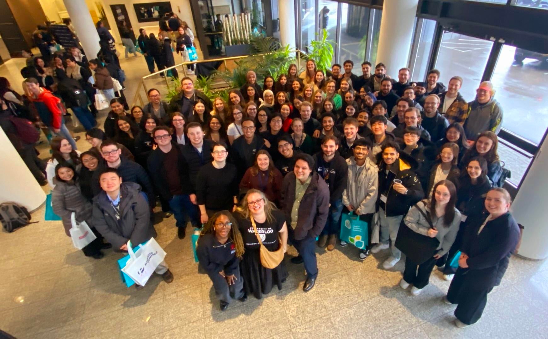 A group of students posing at an event