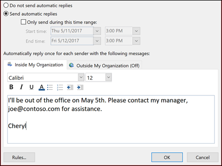 How To Delete An Out Of Office Message In Outlook 365 School Of   Owa2 