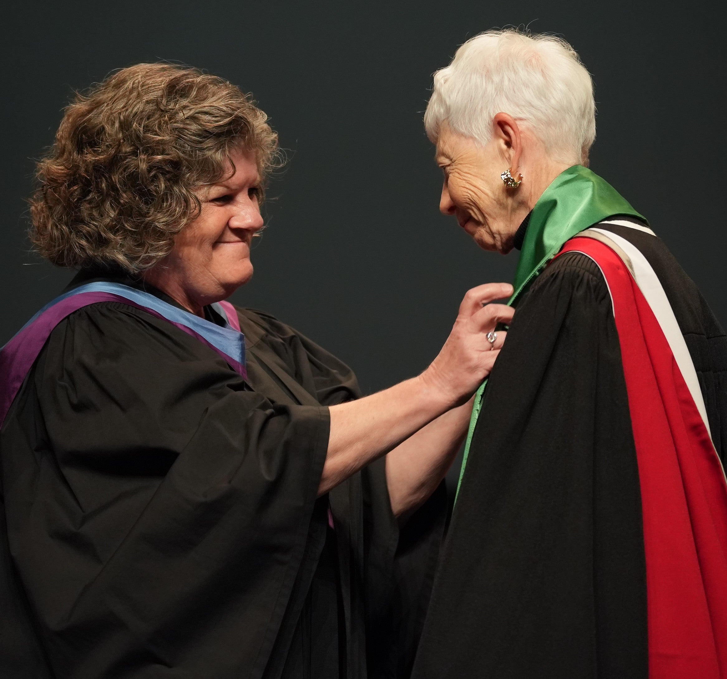 Elaine Lillie receiving her award