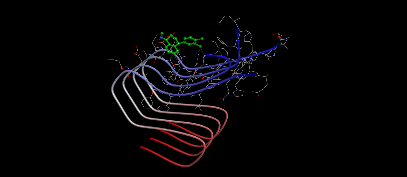 SSRI binding to string of amyloid beta