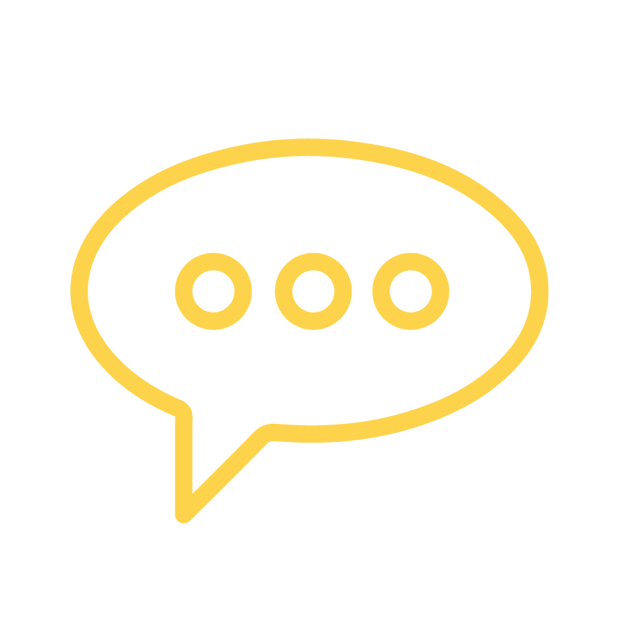 yellow speech bubble symbol