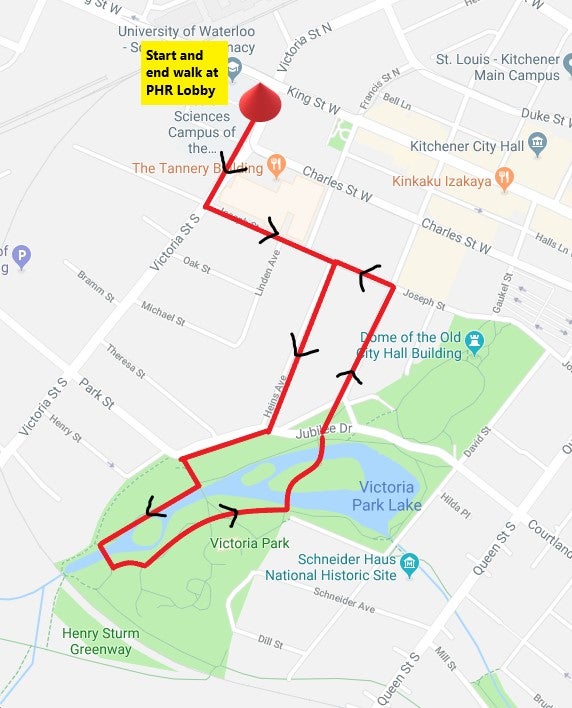 Pharmacy Thrive Walk Route Map