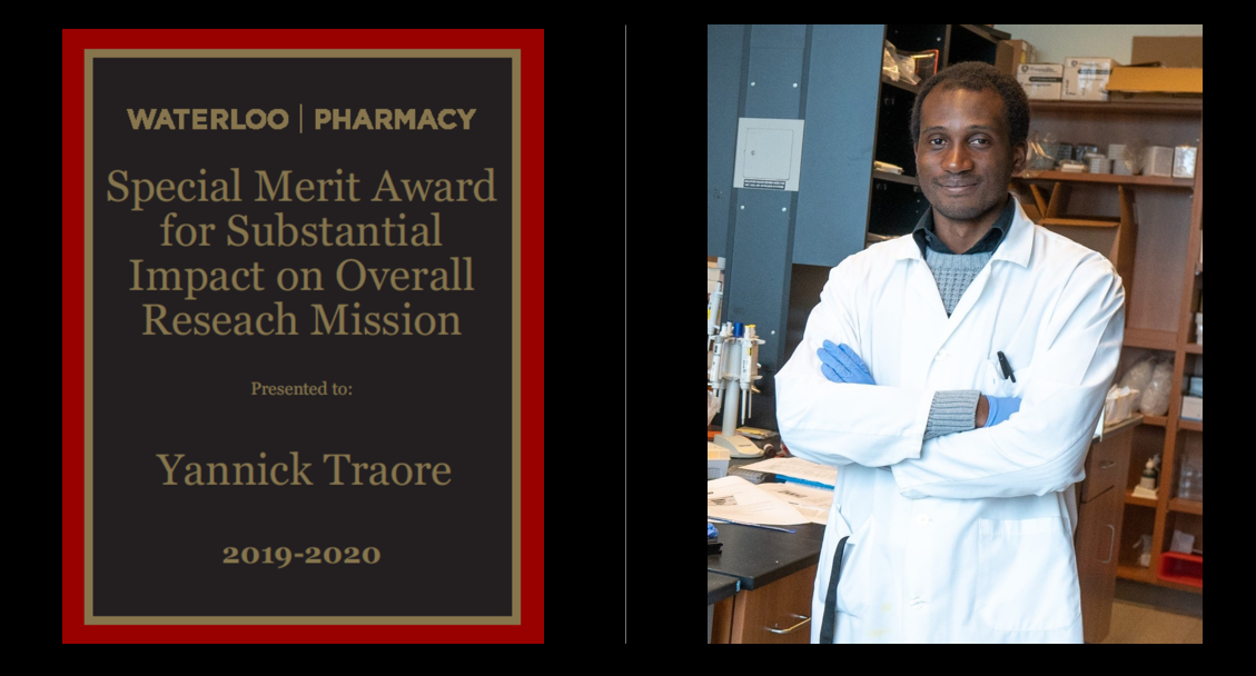 Yannick Traore receiving Special Merit Award for Substantial Impact on Overall Research Mission