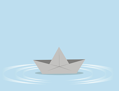 paper origami boat 