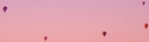 hot air balloons, pink sky