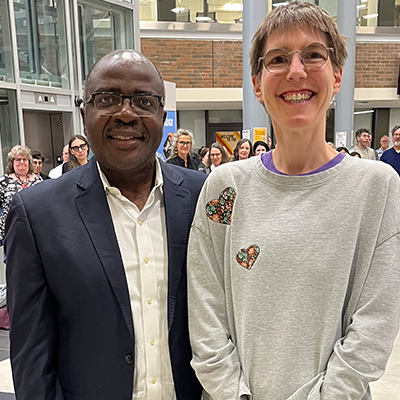 Katy Fulfer with the Dean of Arts