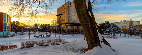 campus in winter