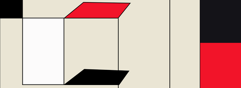 Red, black and white boxes- Mondrain style