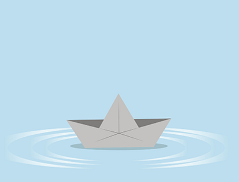 paper origami boat 