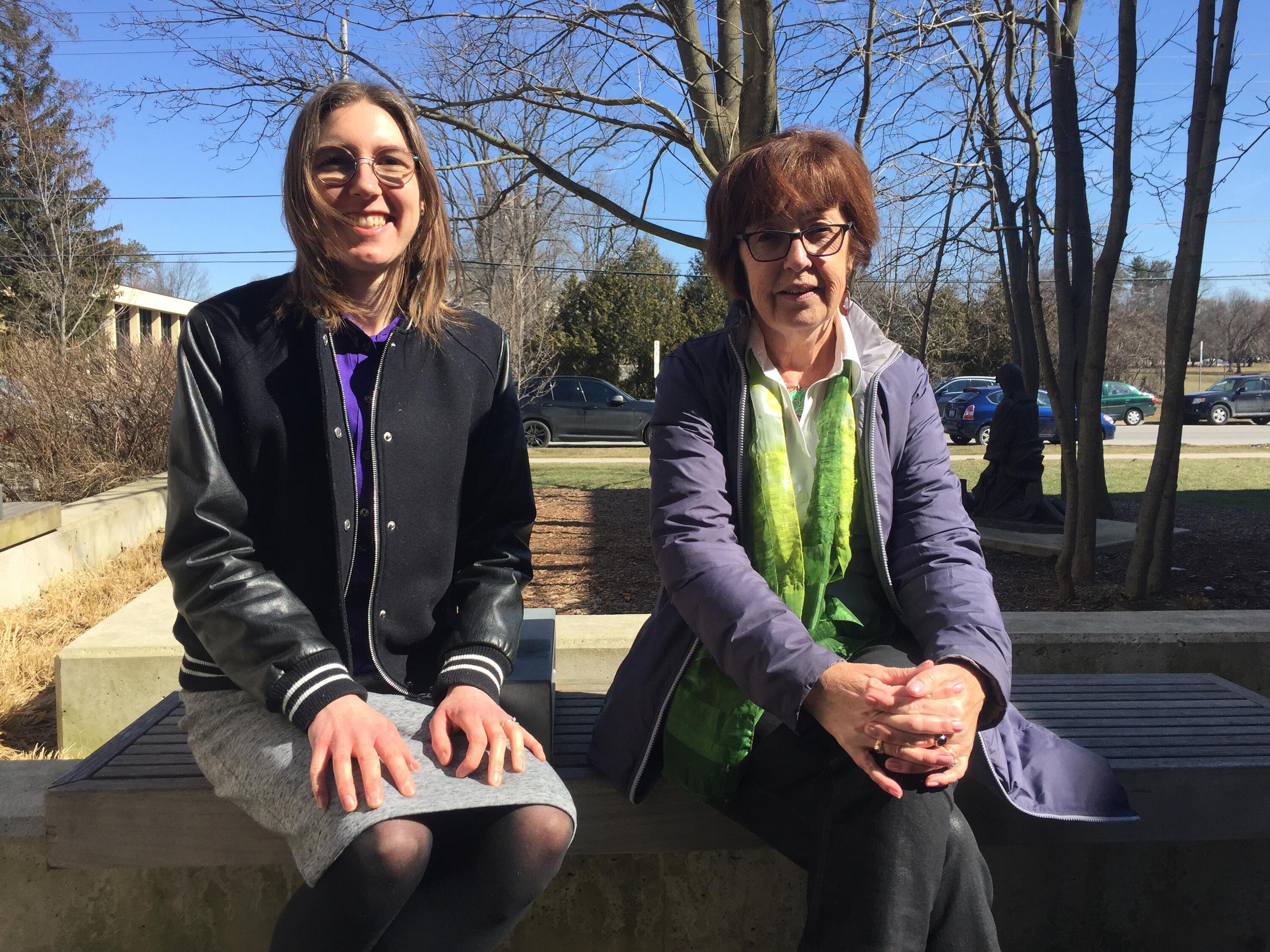 Prof. Katy Fulfer with Rita Gardiner