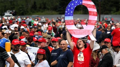 A Q-Anon supporter, Fall 2020