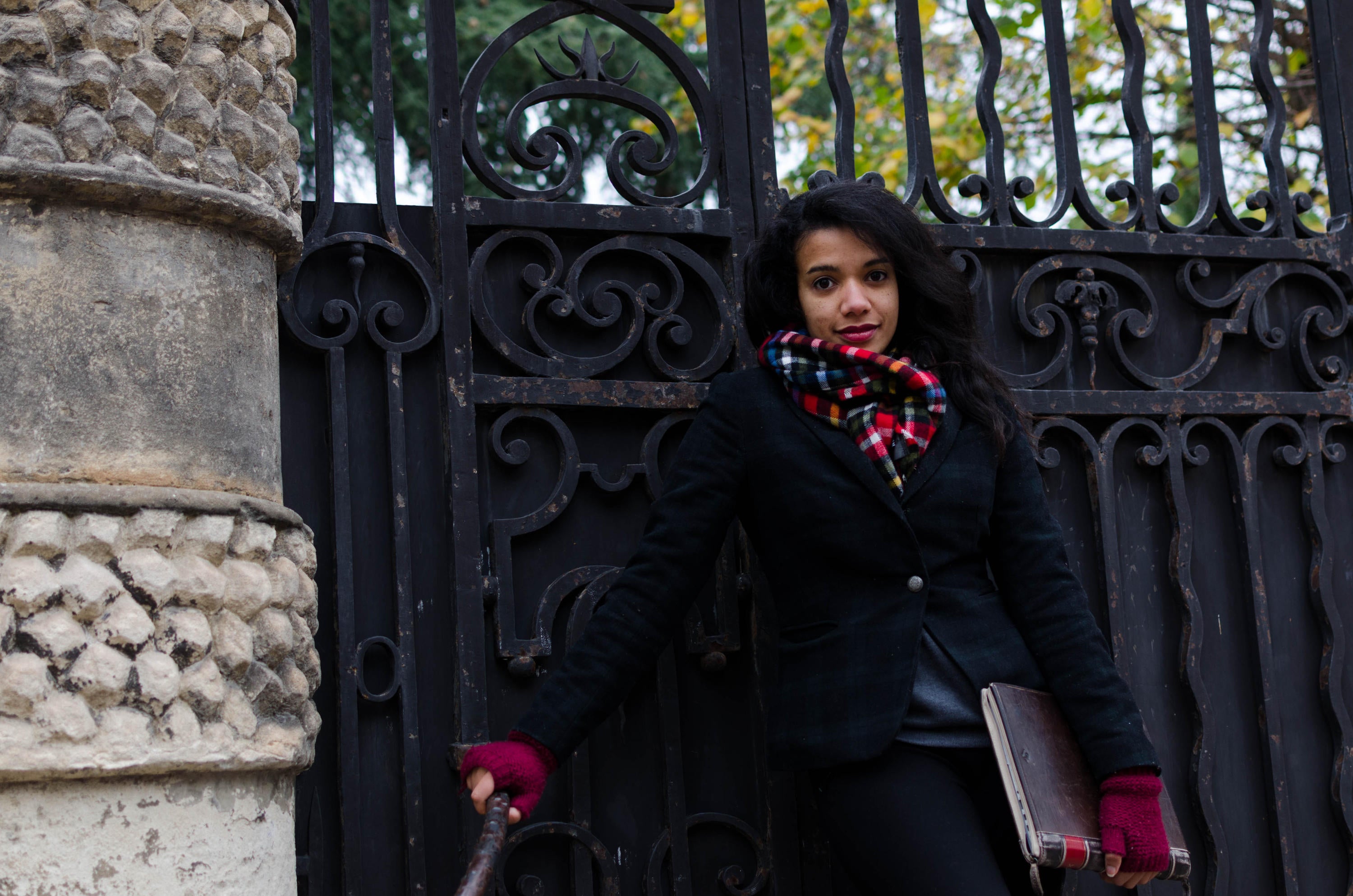 Ty Branch standing near a fence in France