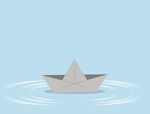 paper origami boat 