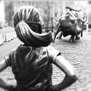 Fearless girl and Bull