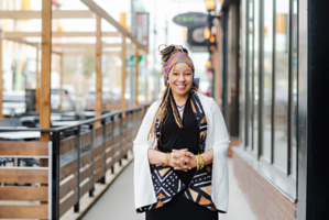 Laur aMae Lindo in downtown Kitchener