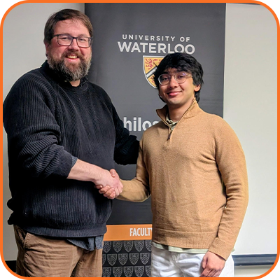 Nick Ray presenting to Arul Kumar