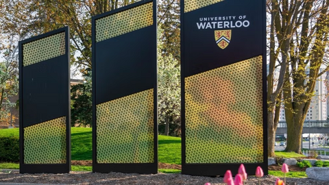 University of Waterloo entrance sign.