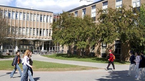 Physics building on Waterloo campus.