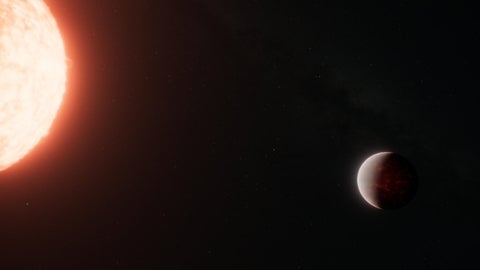 Super-Earth Exoplanet TOI-561 b and Its Star (Artist's Concept)