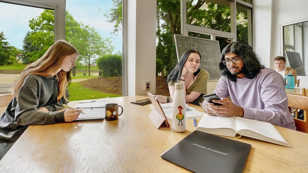 Students studying at the Physics Tutorial Centre