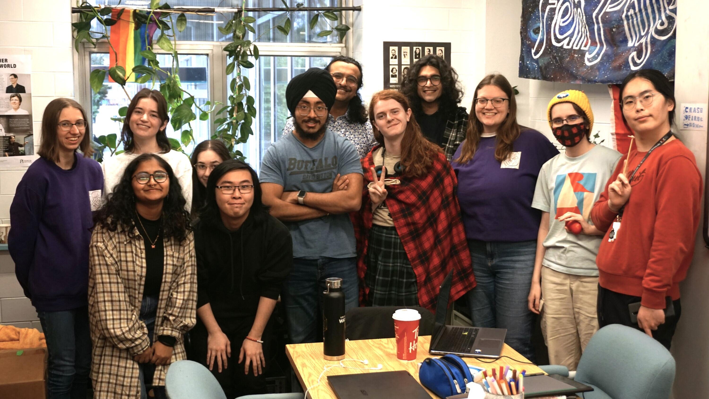 FemPhys Members in club room