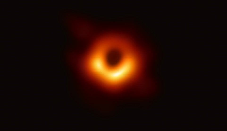 light being bent around a black hole