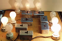 Photograph of lightbulb circuit boards
