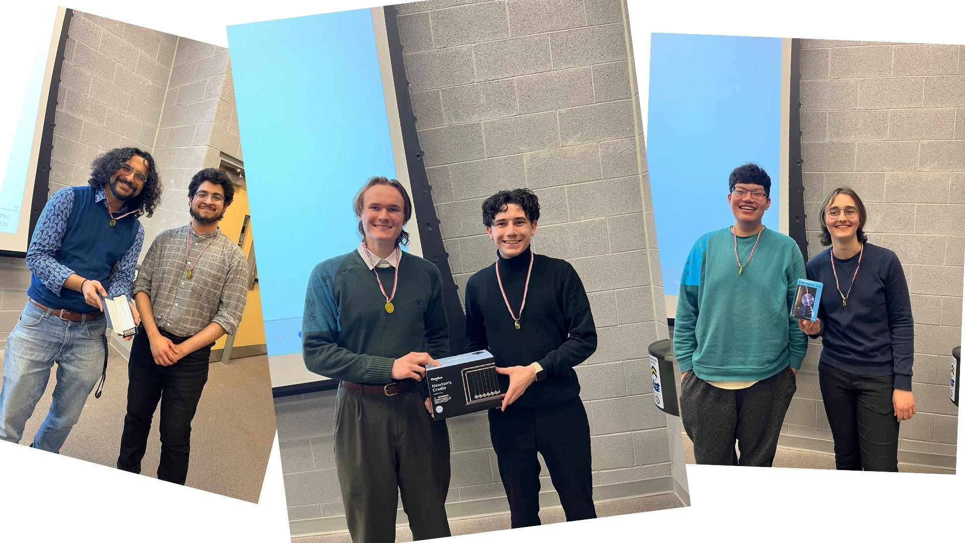 Phys Club trivia night winners composite photo