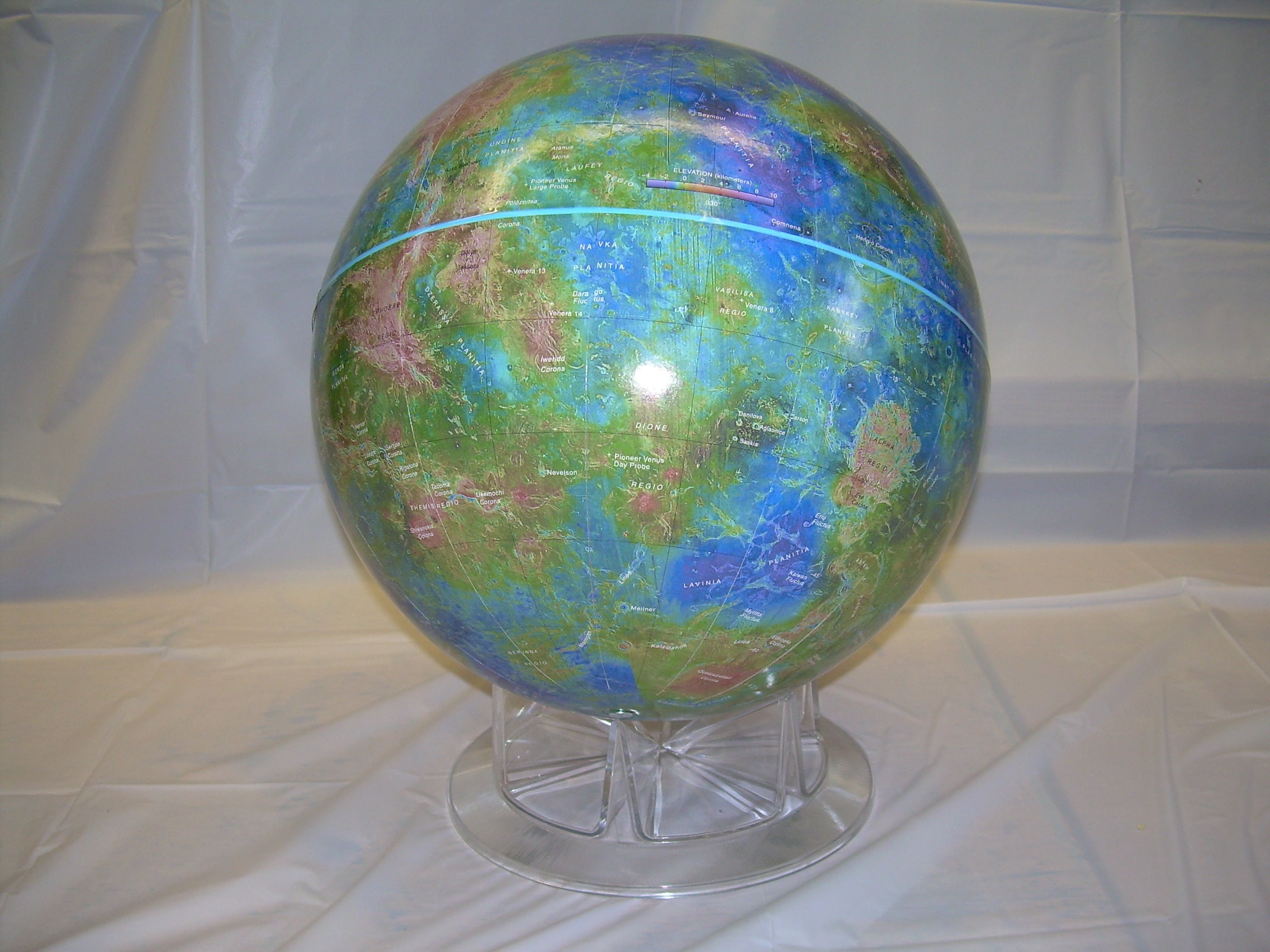 photo of the globe of Venus