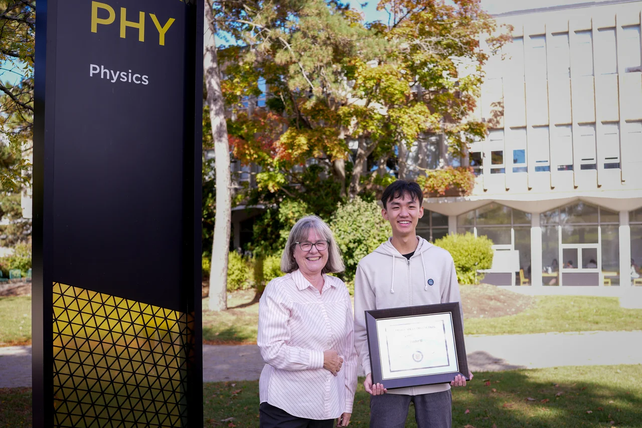 Zander Li with Nobel Laureate Donna Strickland