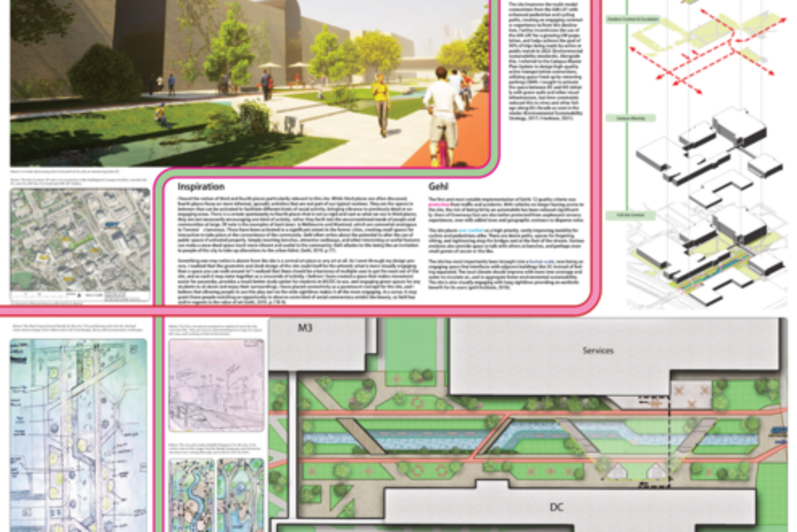PLAN211 Student Michael Barone's project "Greenway East"