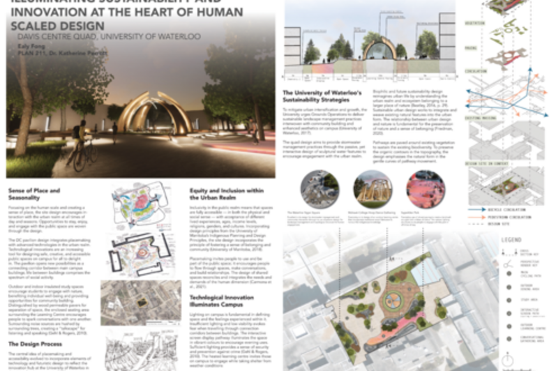 PLAN211 Student Ealy Fong's project "Illuminating Sustainability & Innovation at the Heart of Human Scaled Design"