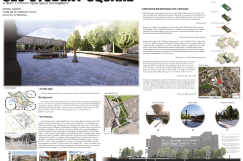 PLAN211 Student Michael Glazyrin's project "SLC Student Square: A North Common Open Space Development"