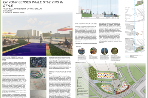 PLAN211 Student Sydney Robb's project "The Studious Eco-Sense Oasis: Reawaken Your Senses While Studying in Style"