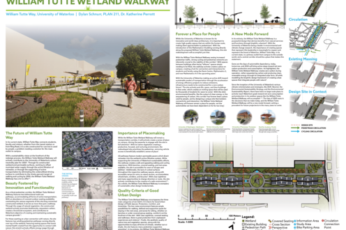 PLAN211 Student Dylan Schnurr's project "A New Way Forward: William Tutte Wetland Walkway"