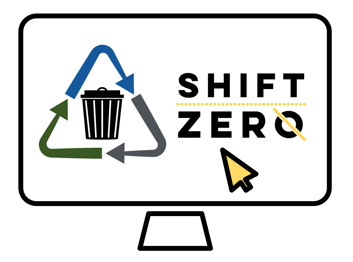 Shift: Zero logo on a computer monitor.